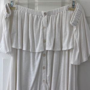 AE off the shoulder soft & sexy white top